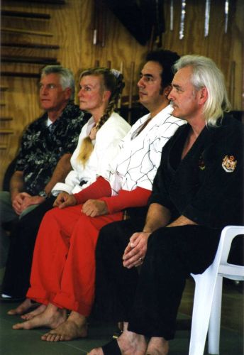 At black belt test with Sensei Patricia Hendrix and Sensei Hans Ingebretsen
